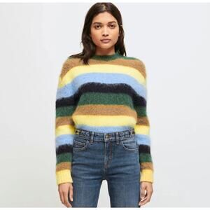 Maje Striped Mohair Sweater
